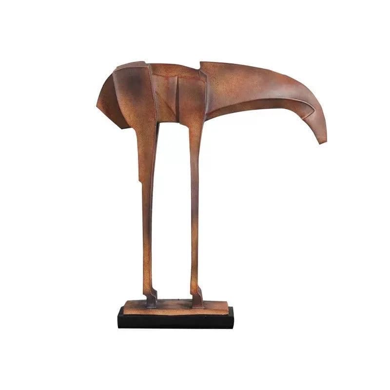 xx-Italian Abstract Resin Simulation Wooden Horse Decorative Ornaments Tea Room Study Room Desktop Sculpture Entrance Home Decor
