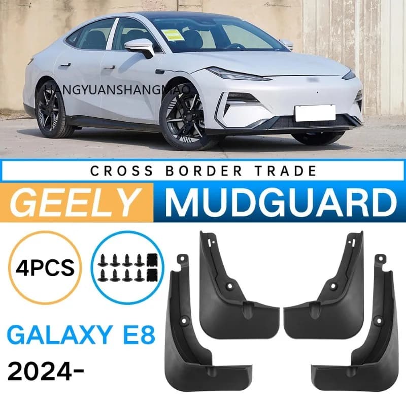 For Geely Galaxy E8 2024 Car Tire Mud Flaps Auto Accessories Vehicle Exterior Customization ABS Plastic Weatherproof Protection