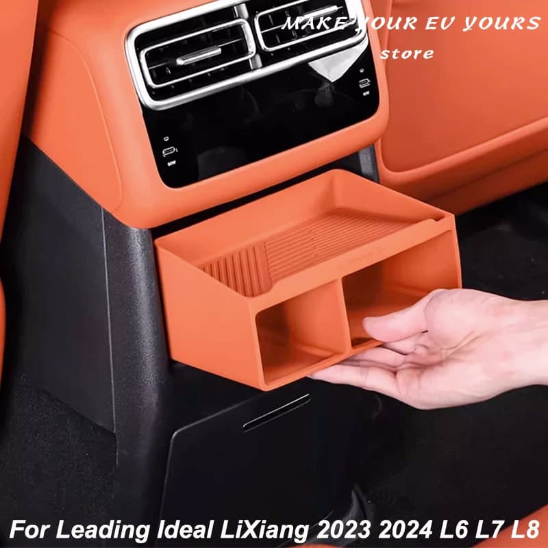 For Leading Ideal LiXiang 2023 2024 L6 L7 L8 Rear Air Outlet Silicone Storage Box Interior Accessories