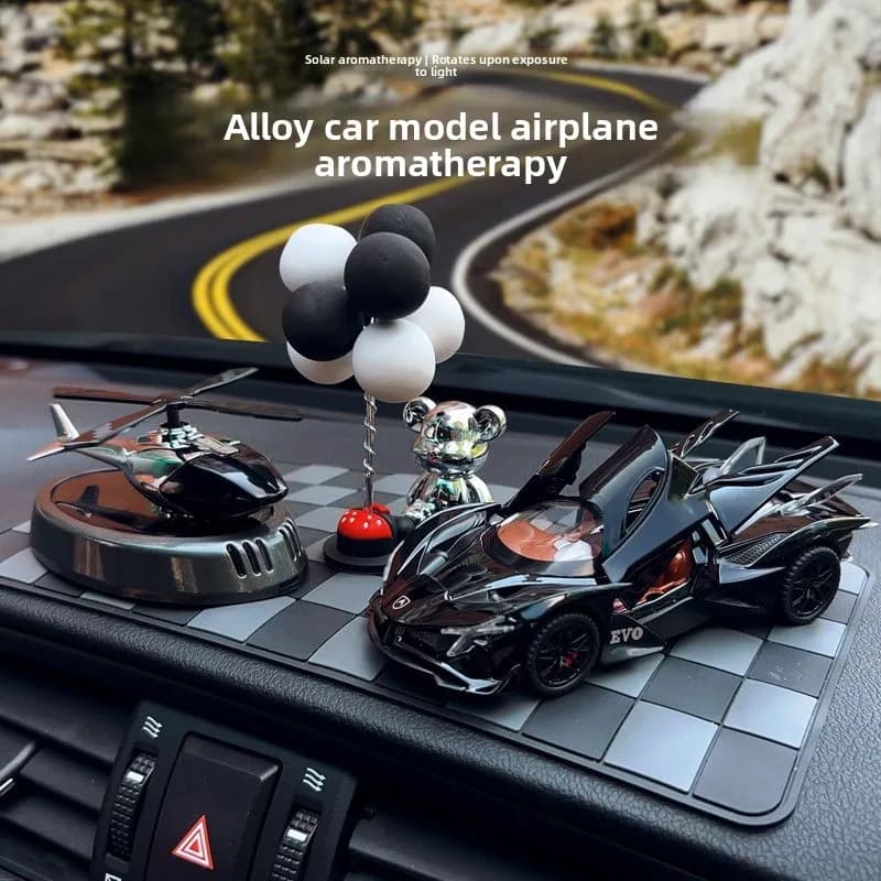 Solar Airplane Car Decor Hanging Ornament Creative Fragrance Air Freshener for Women Men