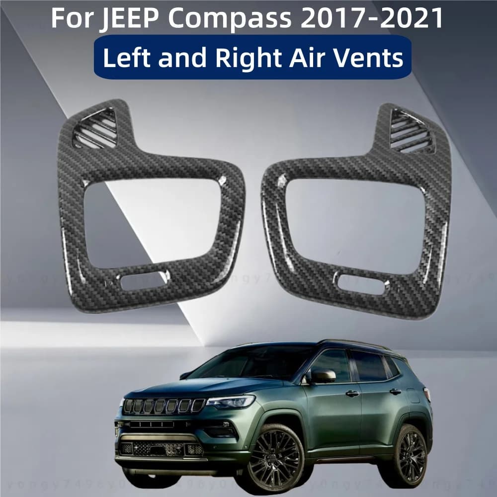 Car Upgrade Stickers Left and Right Air Vents For JEEP Compass 2017 2018 2019 2020 2021 Modification Decoration Accessories