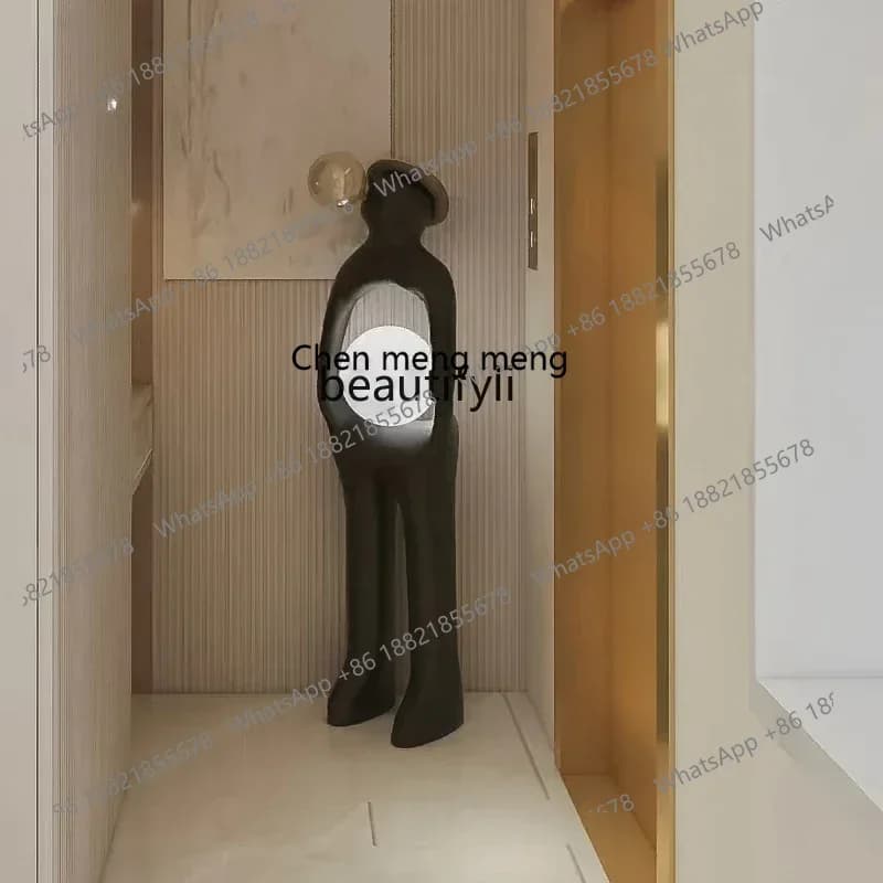 M178 cqyHumanoid art sculpture ball floor lamp designer hotel living room abstract decoration