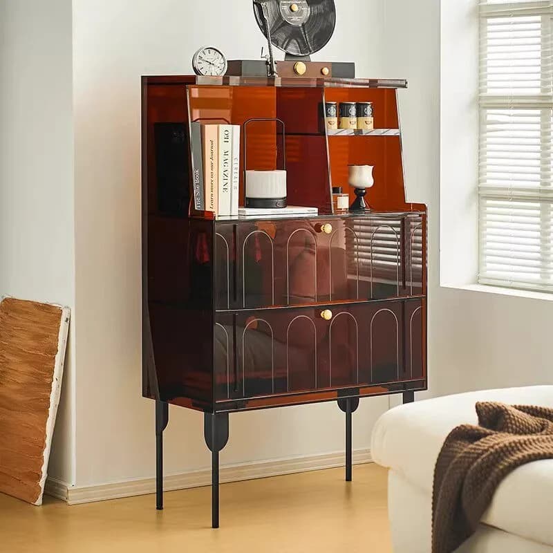Acrylic dining side Modern simple side Wine Storage locker,luxury living room wall tea