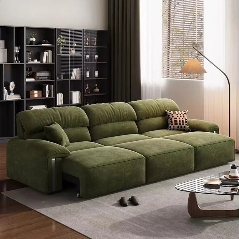 Retro style electric retractable metal frame sofa integrated dual-purpose living room 2026 new combination