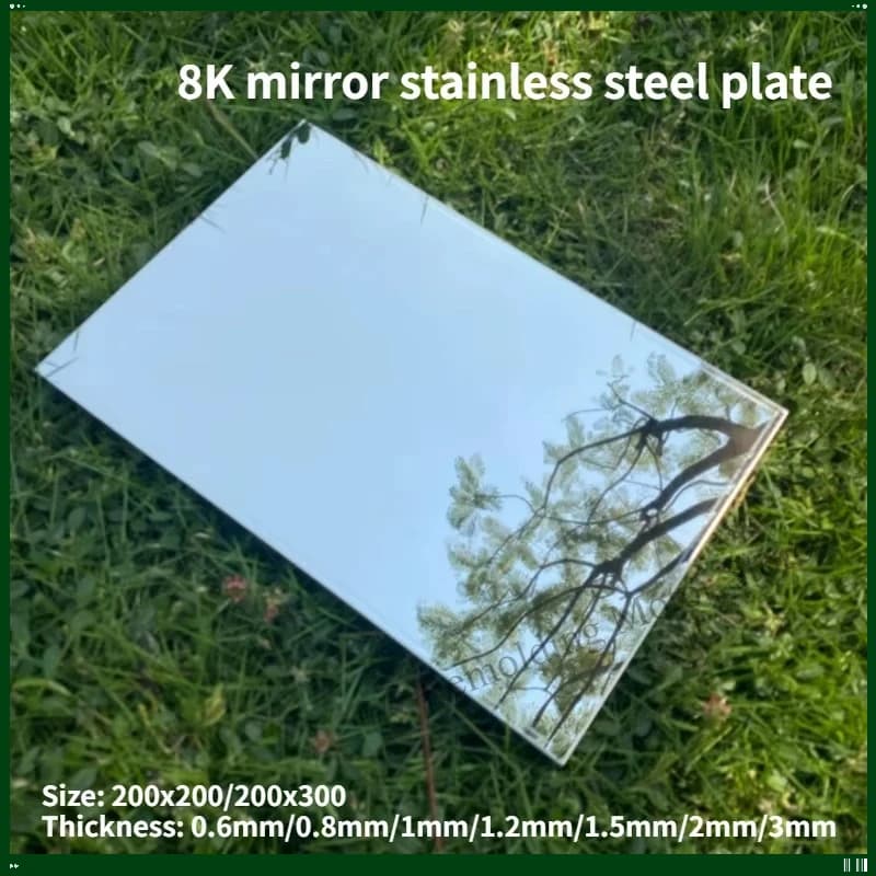 1PCS Mirror 8k Surface 304 Stainless Steel Sheet Mirror Effect DIY Stainless Steel Plate Film protection Thickness 0.6mm-3mm