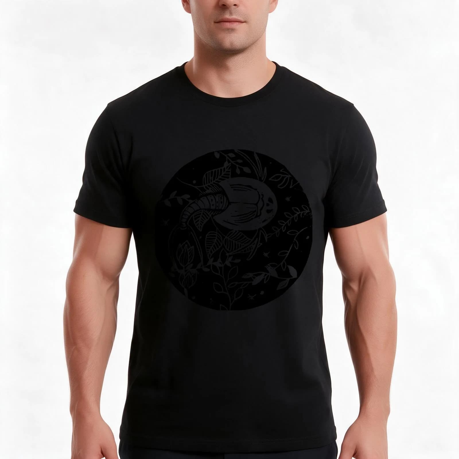 Triops T-Shirt, Summer Casual Cotton Tee, Oversized Streetwear Tops, Vintage Graphic Print, Loose Fit Short Sleeve, 100% Cotton