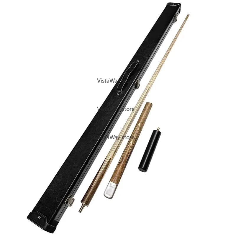 Wholesale Two-Piece Ash Wood Ebony Pool Cue Set with Stainless Steel Joint 3/4" 57 Inches 9mm 10mm 11.5mm Cue Tips 25 Cues/Box