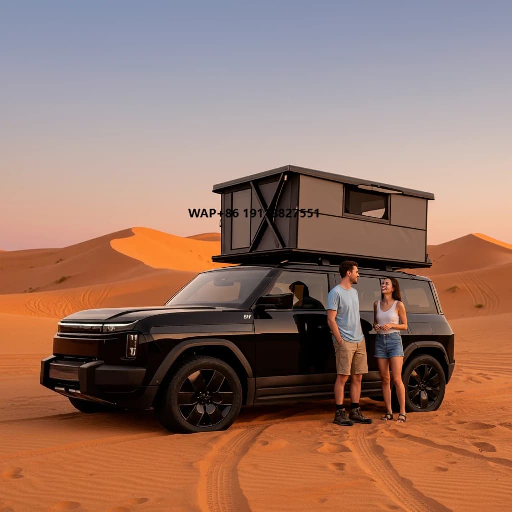 Remote Control Roof Tent, Abs Hard Shell 4x4 Roof Top, with Canopy for
