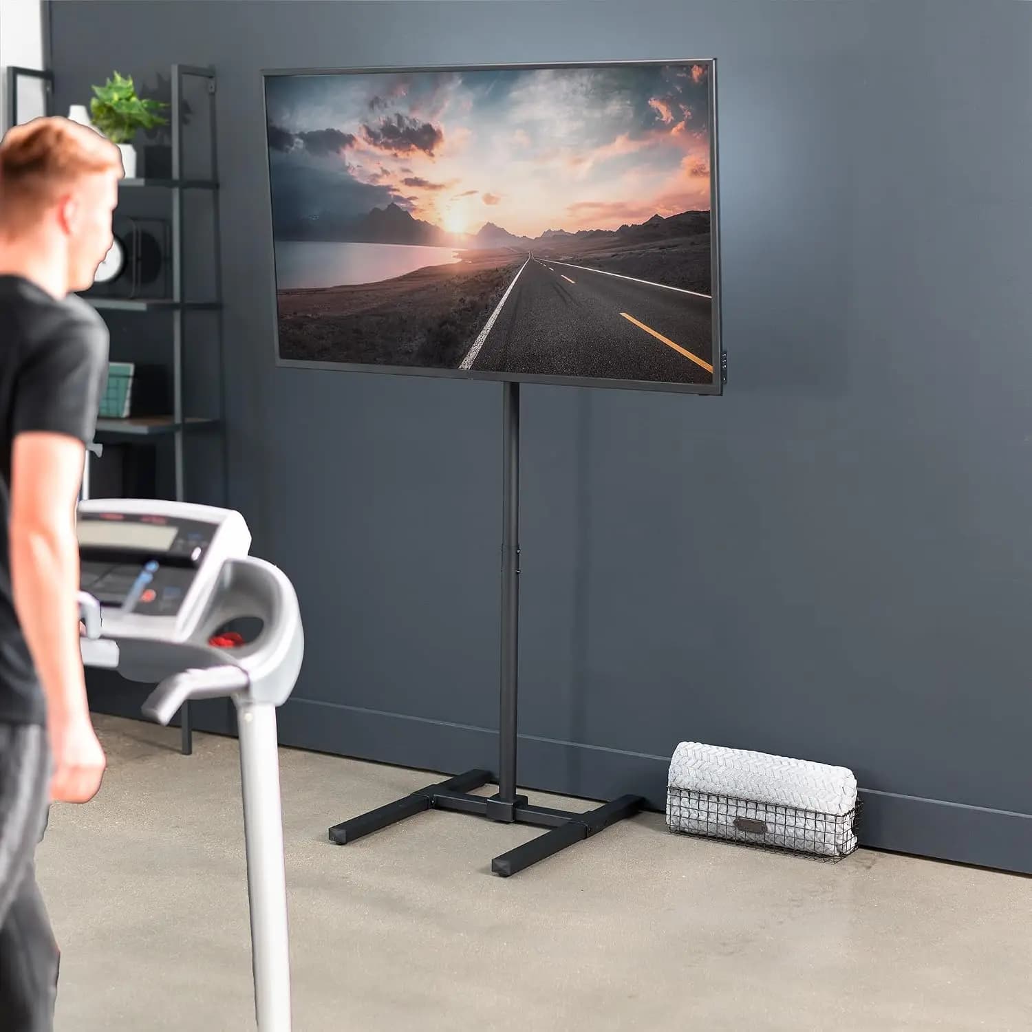 TV Floor Stand for 13 to 50 inch Screens up to 44 lbs, LCD LED OLED 4K Smart Flat, Curved Monitor Panels, Max VESA 200x200