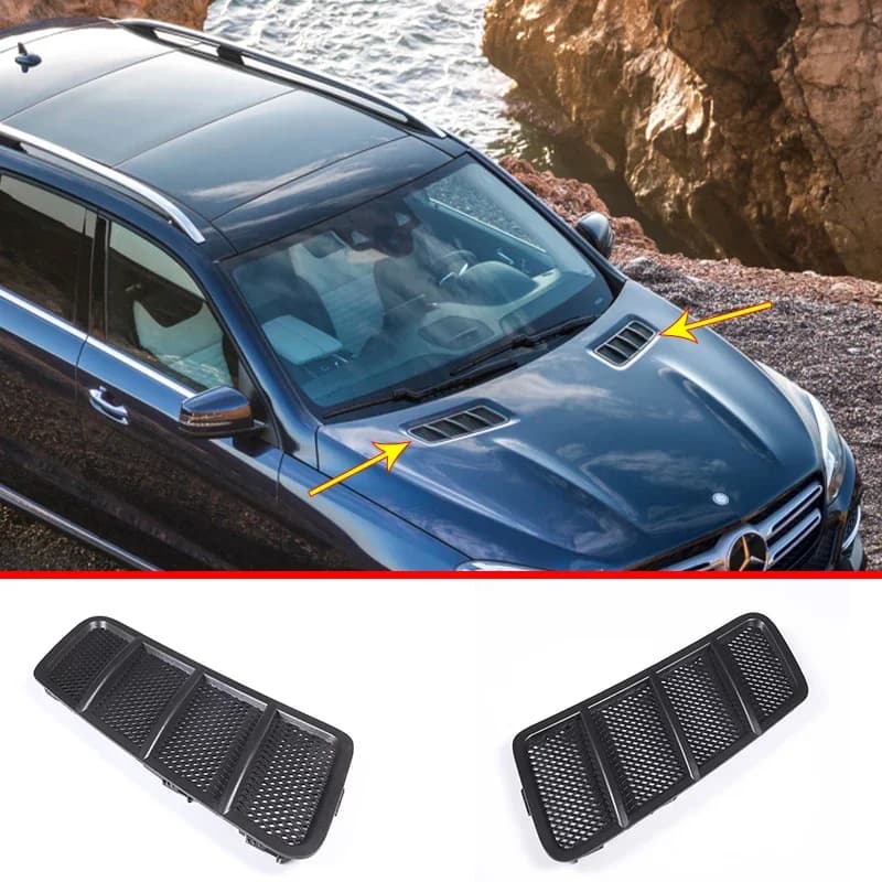 For Mercedes Benz ML GL GLE GLS X166 W166 ABS Car Styling Hood Vent Cover Replacement Parts Car Modification Accessories
