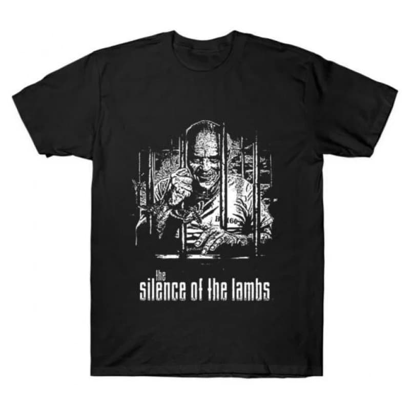 0426 Silence of the lambs Horror movie Hannibal Gift t shirt Scary Cannibal Graphic Clothes 100% cotton All size Tee S-6XL