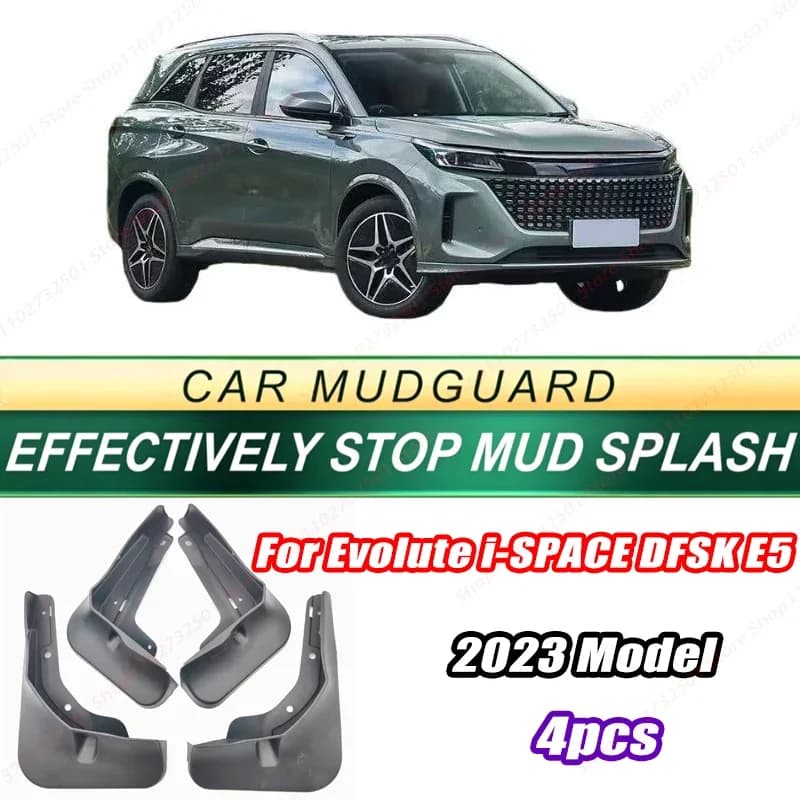 For Evolute i-SPACE DFSK E5 2023 Model 4PCS Front Rear Mud Flaps Splash Guards Fender Mudguards Auto Accessories