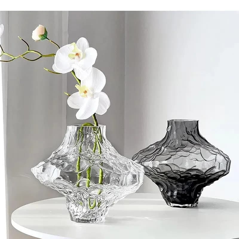 Irregular Glass Vase Desktop Flower Arrangement Electroplating Hydroponic Vases Home Decoration Accessories