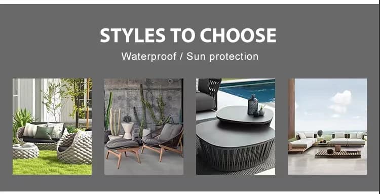 Wholesale Outdoor Sun Loungers Furniture Foldable Poolside Rope Aluminium Outdoor Beach Daybed Sofa