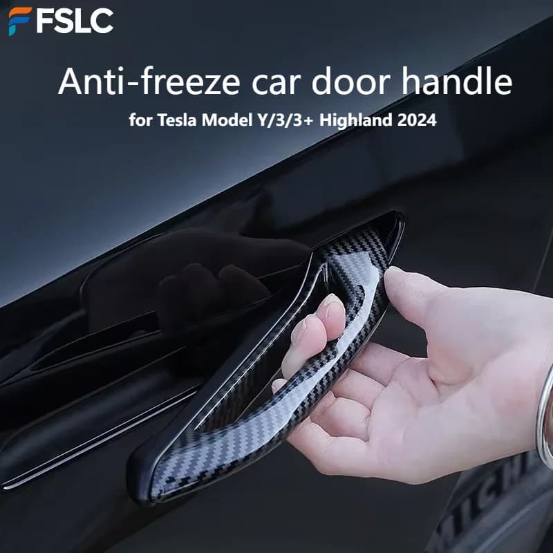 ⭐Genuine⭐ Anti-icing Door Handle Covers For Tesla Model 3/Y/Highland 2024 Frost & Snow Proof Winter Anti-freeze Guard