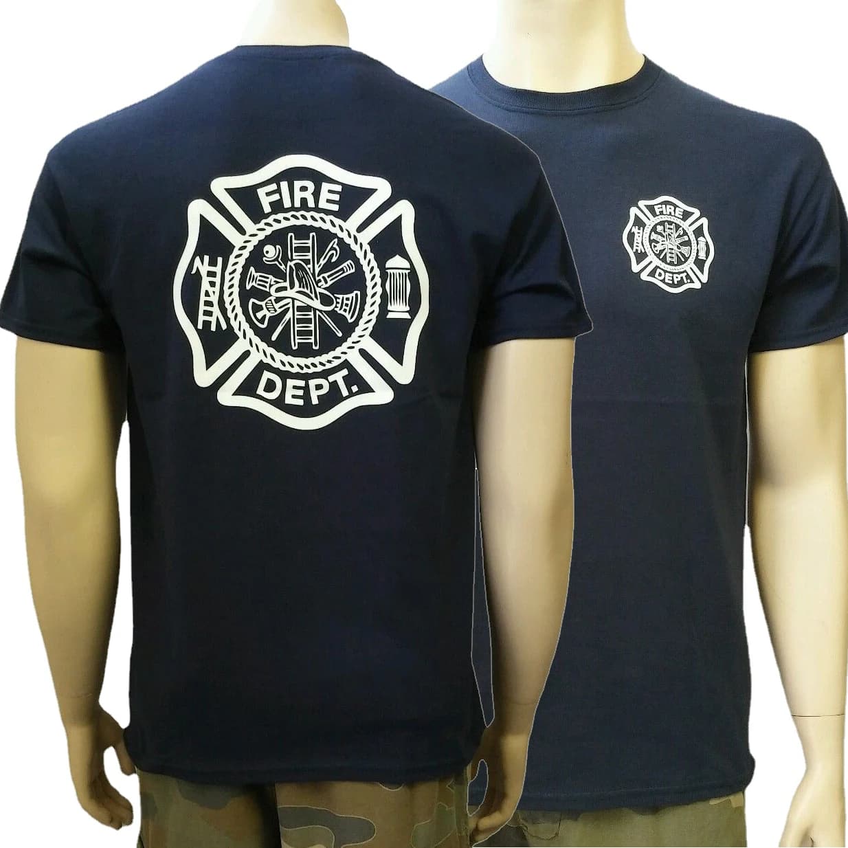 Fire Department Rescue Shield Badge Firefighter T-Shirt 100% Cotton O-Neck Summer Short Sleeve Casual Mens T-shirt Size S-3XL