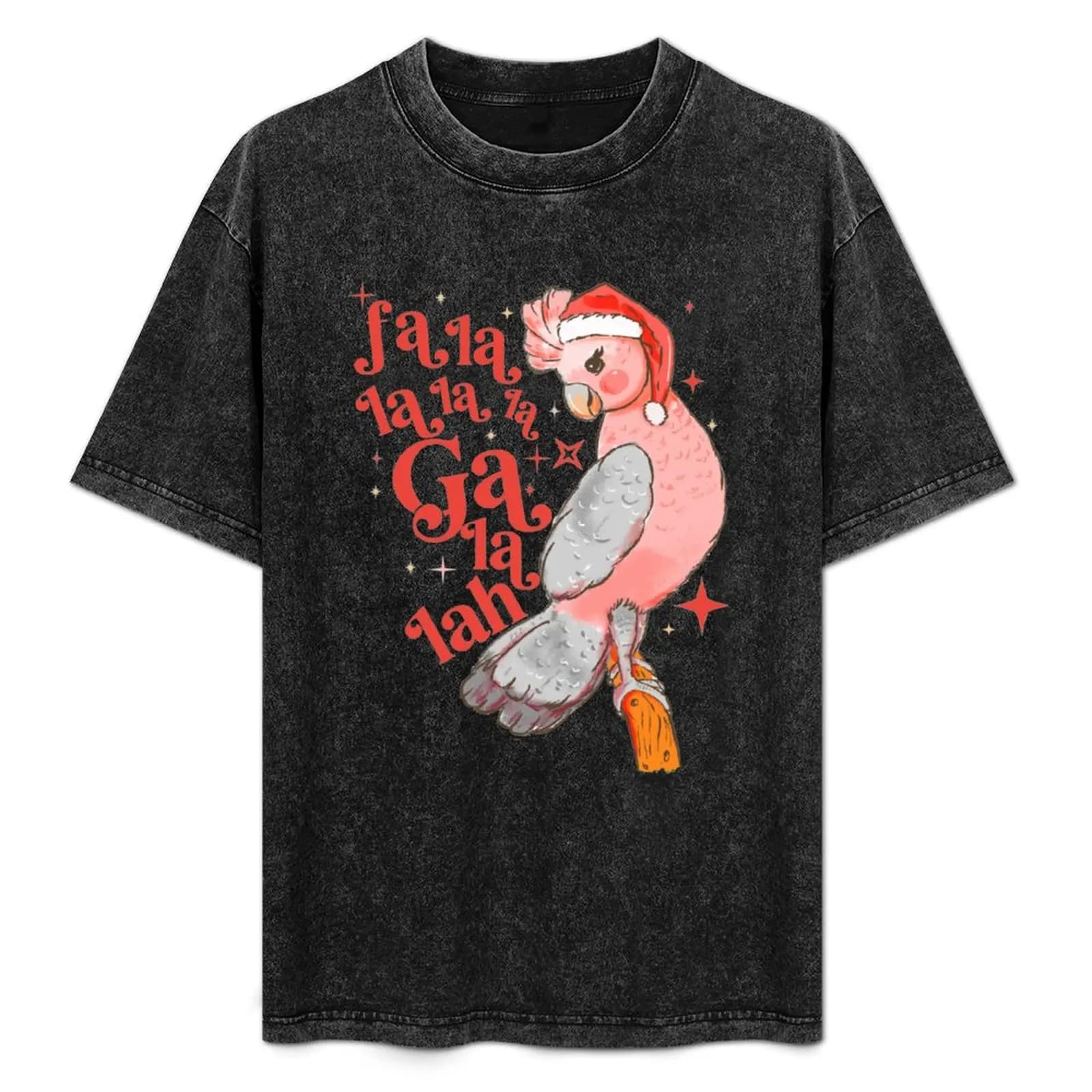 Australian Funny Christmas Holidays Cute Galah Bird Falala T-Shirt Plus Size Basic Cotton T-Shirt
