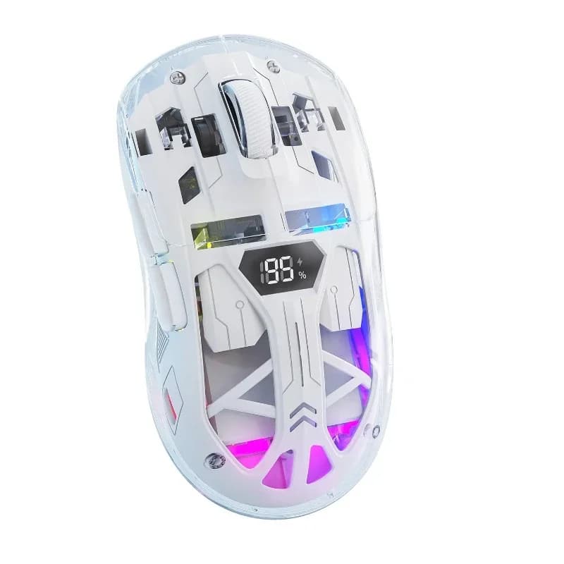 A2 dual-mode mouse RGB luminous 2.4G wireless bluetooth transparent game e-sports computer office mouse