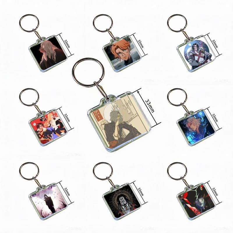 Castlevania Series Anime Acrylic Keychain Handmade Hanging for Clothes Backpack Decoration Accessories Gifts with Friends