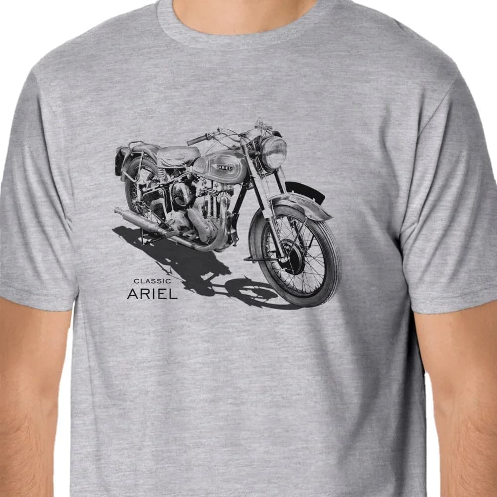 RetroArt Classic Ariel Motorcycle Inspired Rider Motorcyclist T-Shirt. Summer Cotton Short Sleeve O-Neck Mens T Shirt New S-3XL