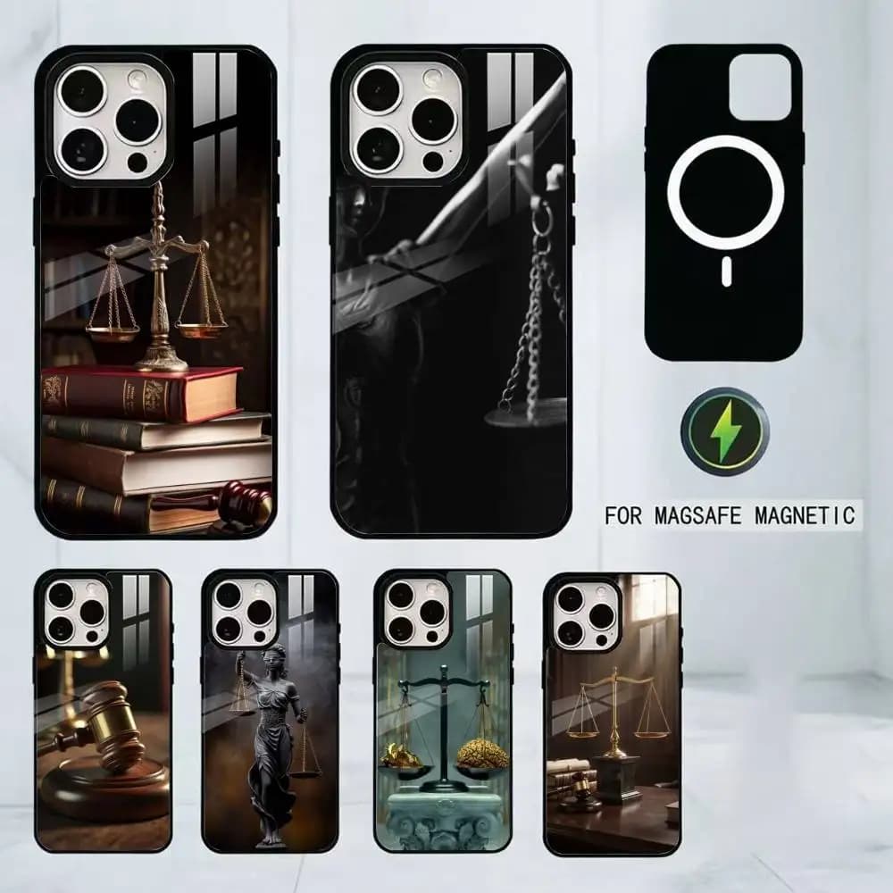 Justice Law Lawyer Judge Phone Case For iPhone17,16,15,14,13,12,11 Plus,Pro Magnetic For Magsafe Wireless Charging