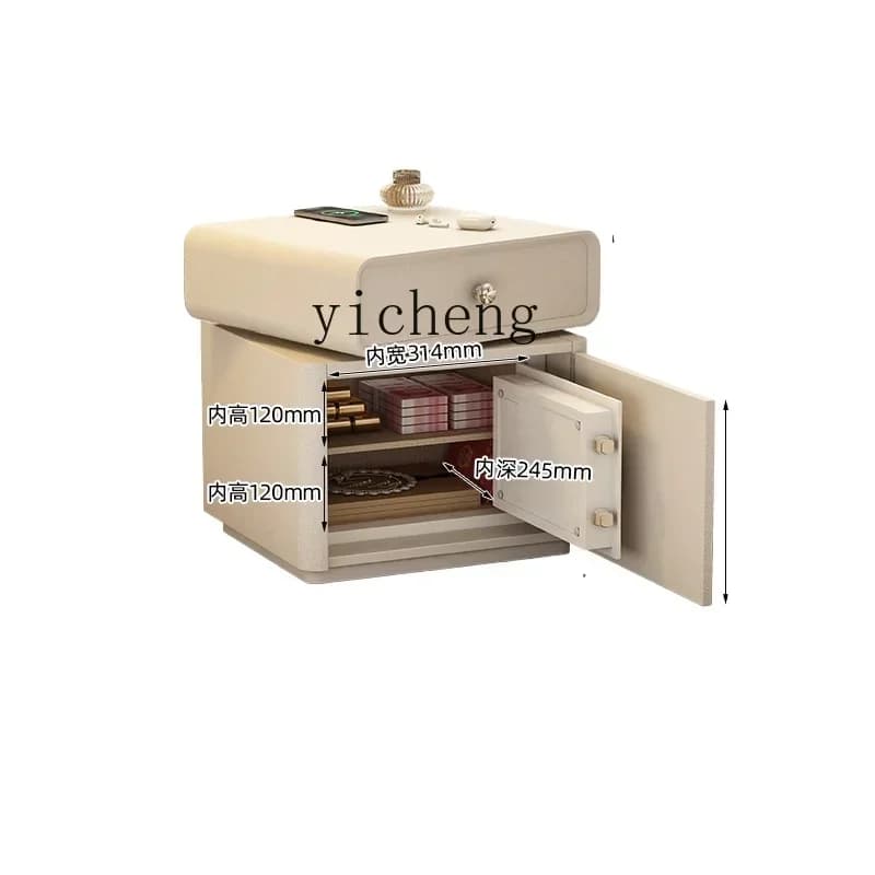 ZTQH cream wind bedside table safe integrated intelligent advanced sense multi-function with combination lock