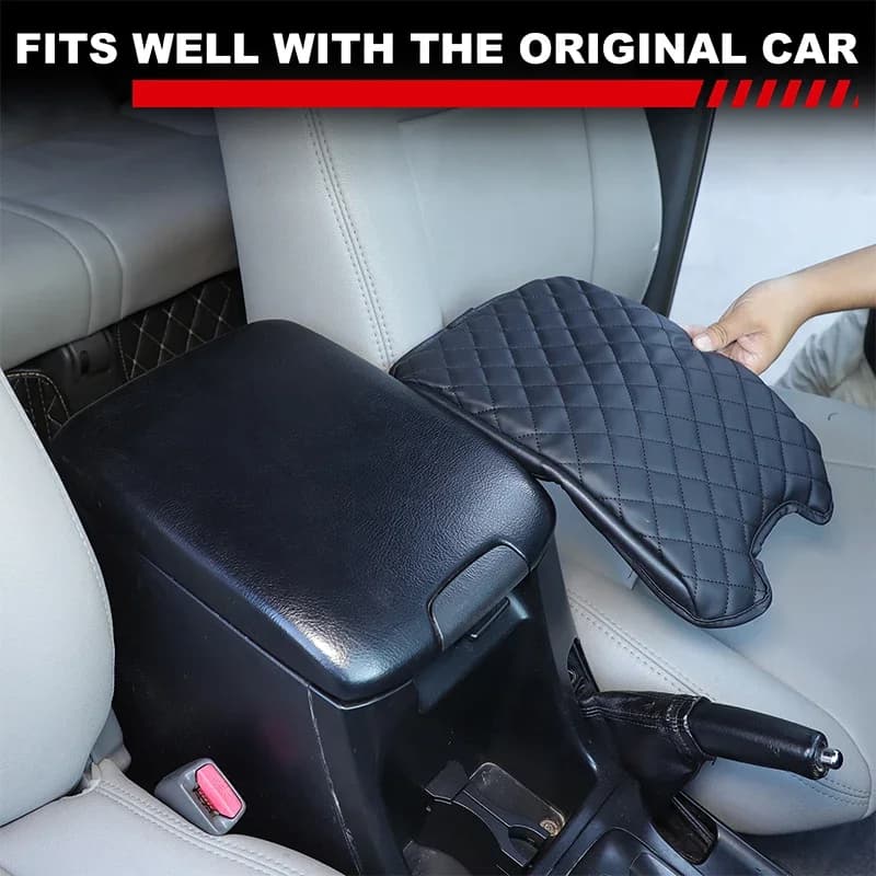 For Toyota Land Cruiser Prado 120 2003-09 Leather Black Car Center Console Armrest Box Mat Storage Bags Interior Car Accessories