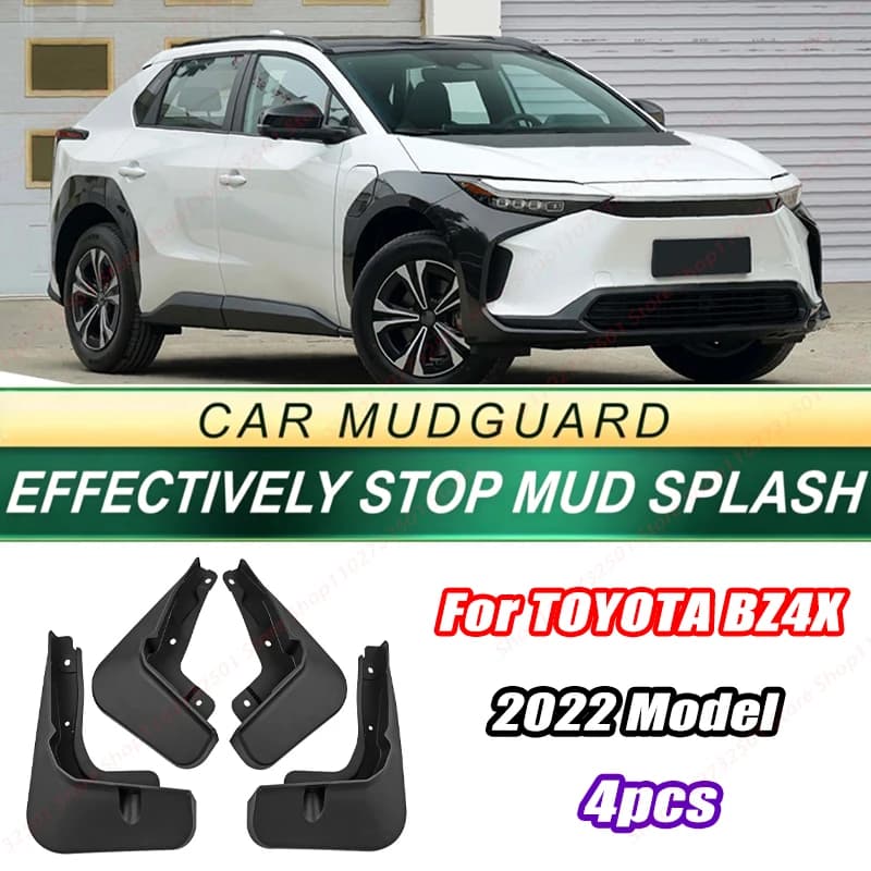 For TOYOTA BZ4X 2022 Model 4PCS Front Rear Mud Flaps Splash Guards Fender Mudguards Auto Accessories