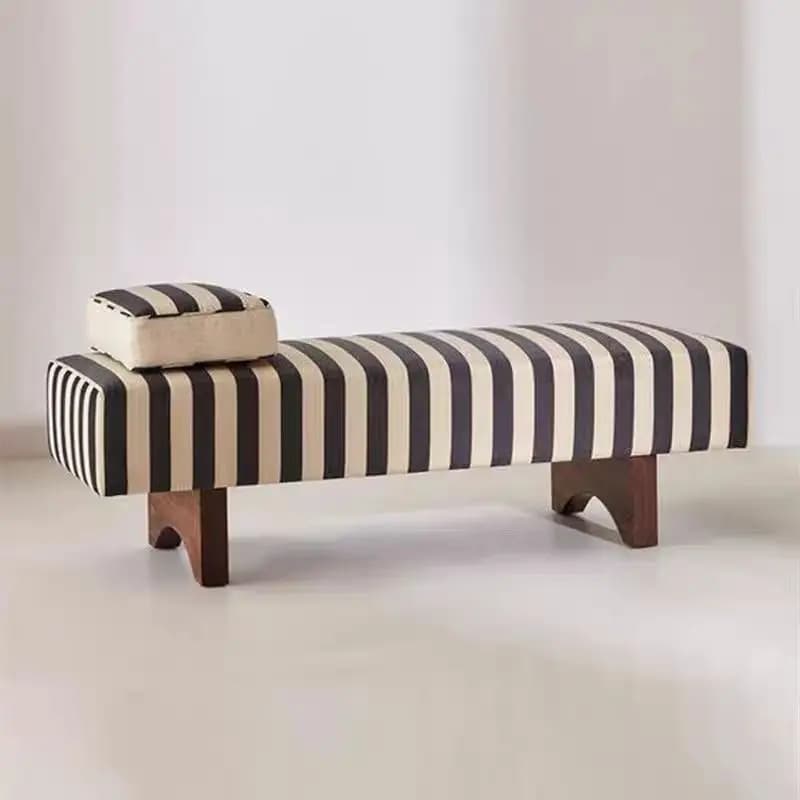 Room Decor Big Size Foot Stool Wooden Soft Modern Nordic Bench Seat Relaxing Step Stool Unique Muebles Postmodern Furniture