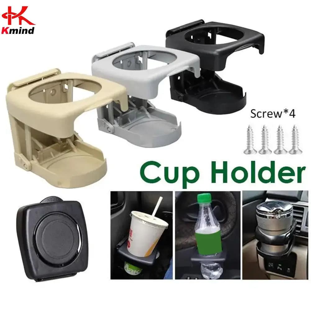 Foldable Plastic Car Cup Holder Air Vent Outlet Water Cup Drink Bottle Can Holder Ashtray fixed bracket