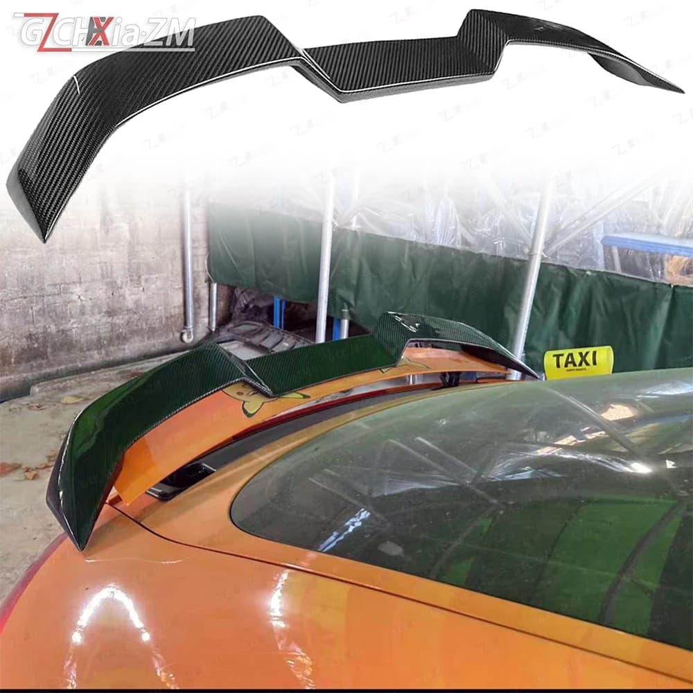 For Audi TT TTS MK2 2008-14 Highquality Carbon Fiber Material Rear Spoiler V-Style Car Trunk Decoration Tail Wing Appearance Kit