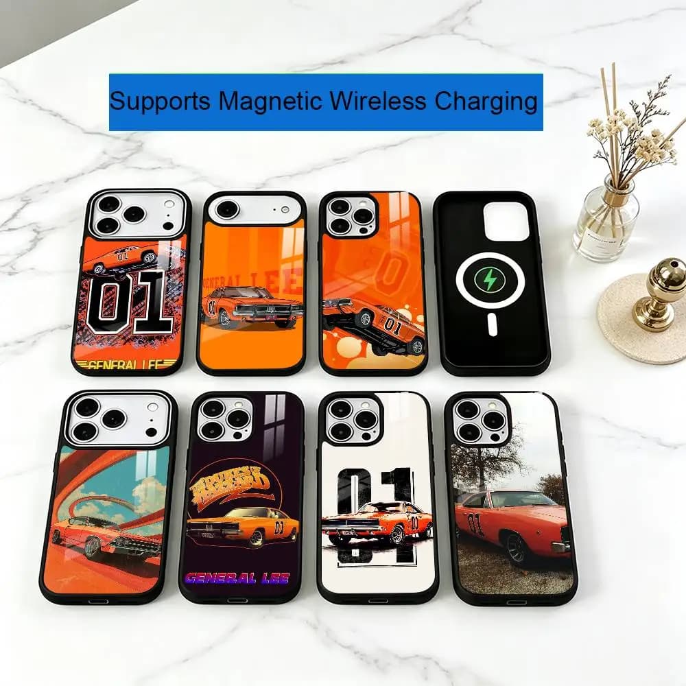 General Lee 01 Dukes Of Hazzard Phone Case For iPhone17,16,15,14,13,12,11 Plus,Pro Compatible with magnetic wireless charging