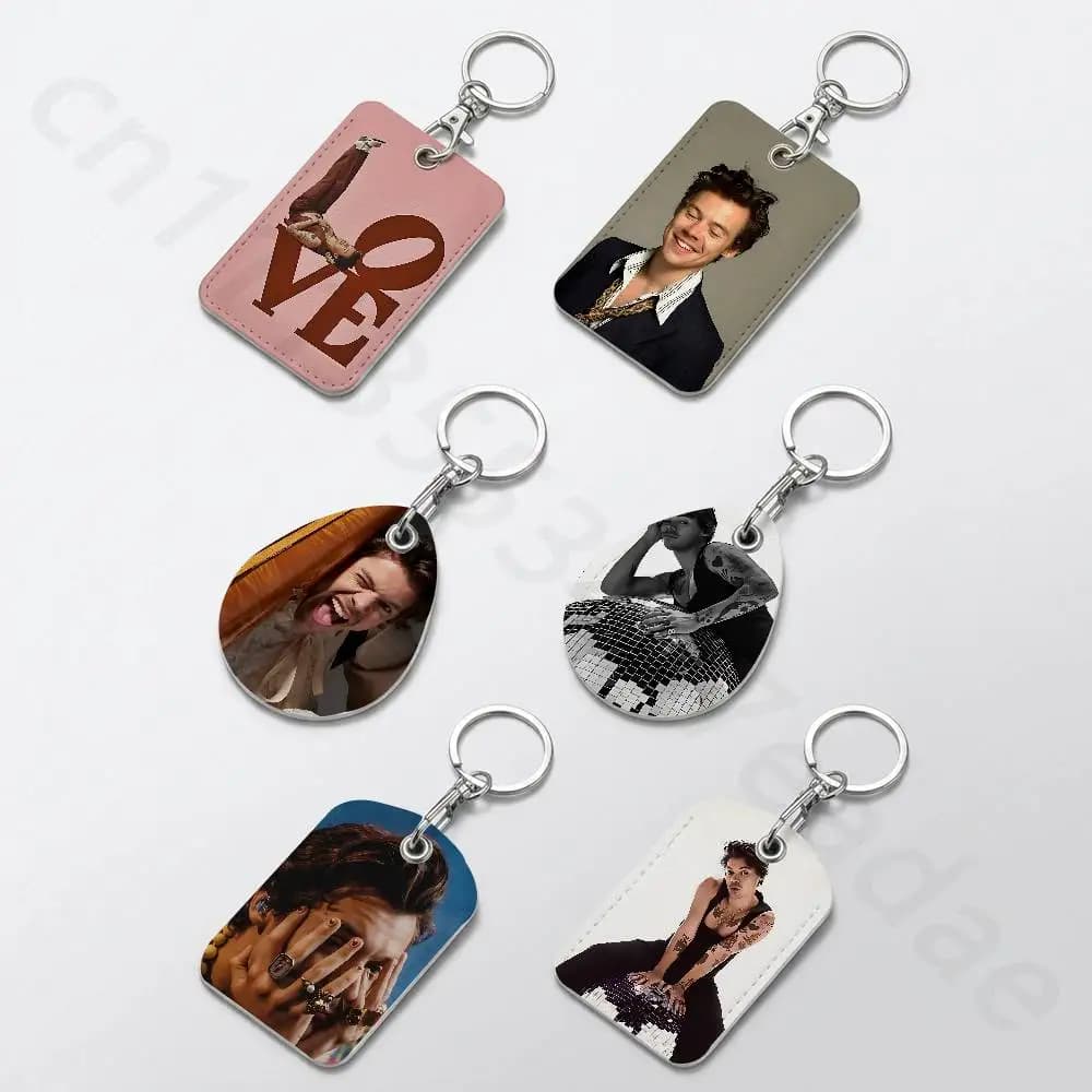 H-HaRRy Music Styles Keychain Card Holder, Badge Credit Card Holder, Student ID Card Holder