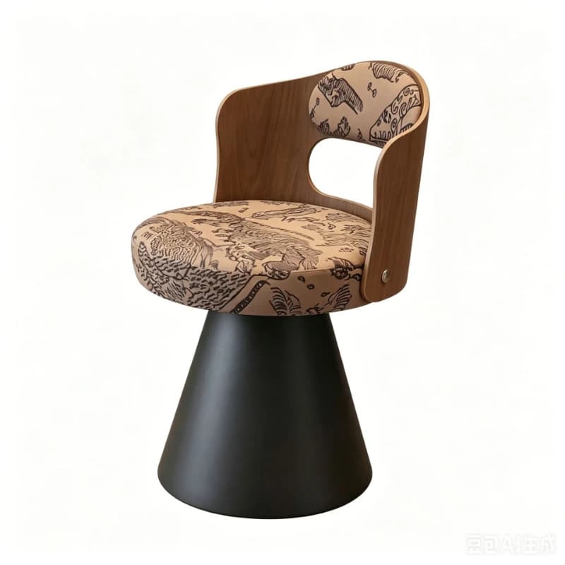 Rotatable makeup chair bedroom girl dresser chair backrest makeup stool household chair dressing stool