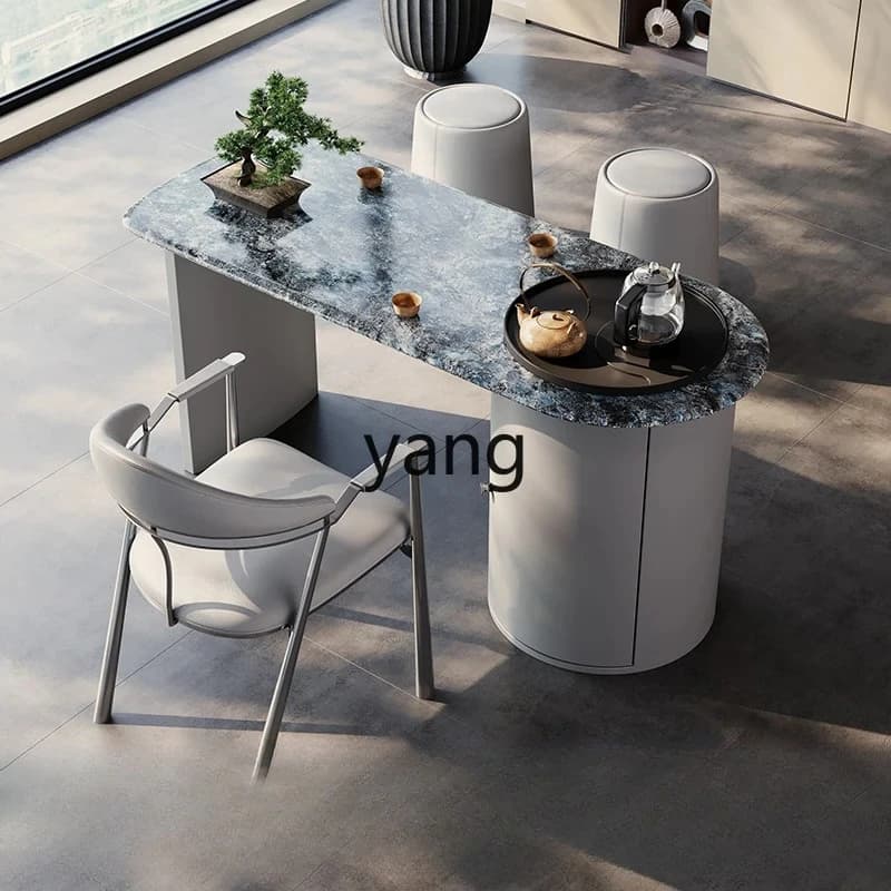 LMM  modern simple home office balcony tea table tea table kettle integrated