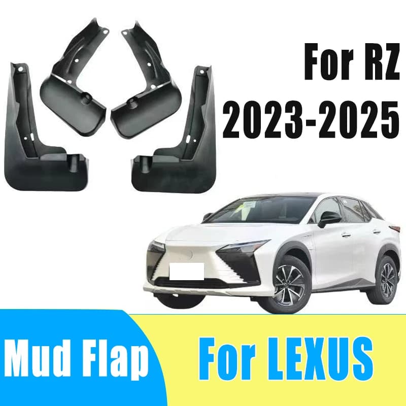 4pcs Automobiles Tire Mudguard Waterproof Prevent Mud Splashing Car Mud Flap Fender Trim Accessories For LEXUS RZ 2023-2025 2024
