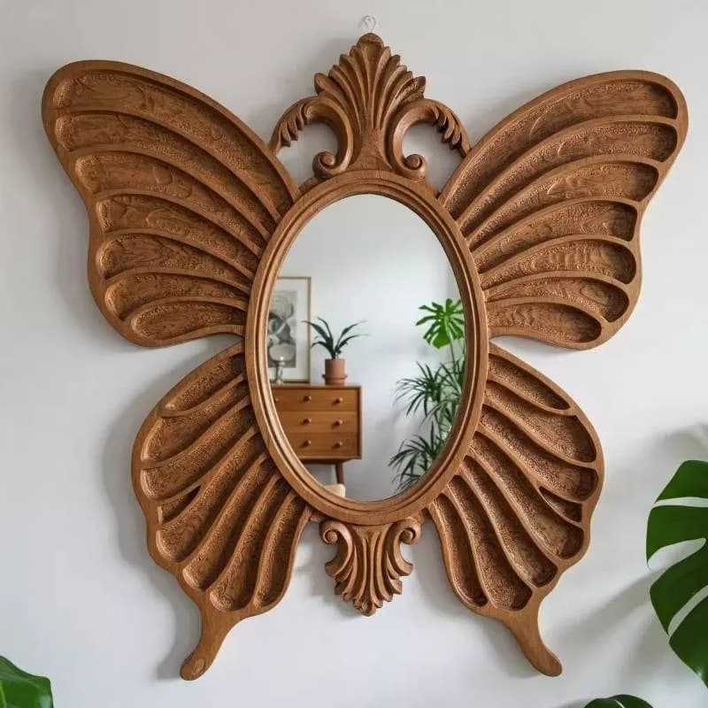 Irregular Big Decorative Mirrors Retro Luxury Bedroom Wall Make Up Mirror Vanity Aesthetic Girls Espelho Room Decoration