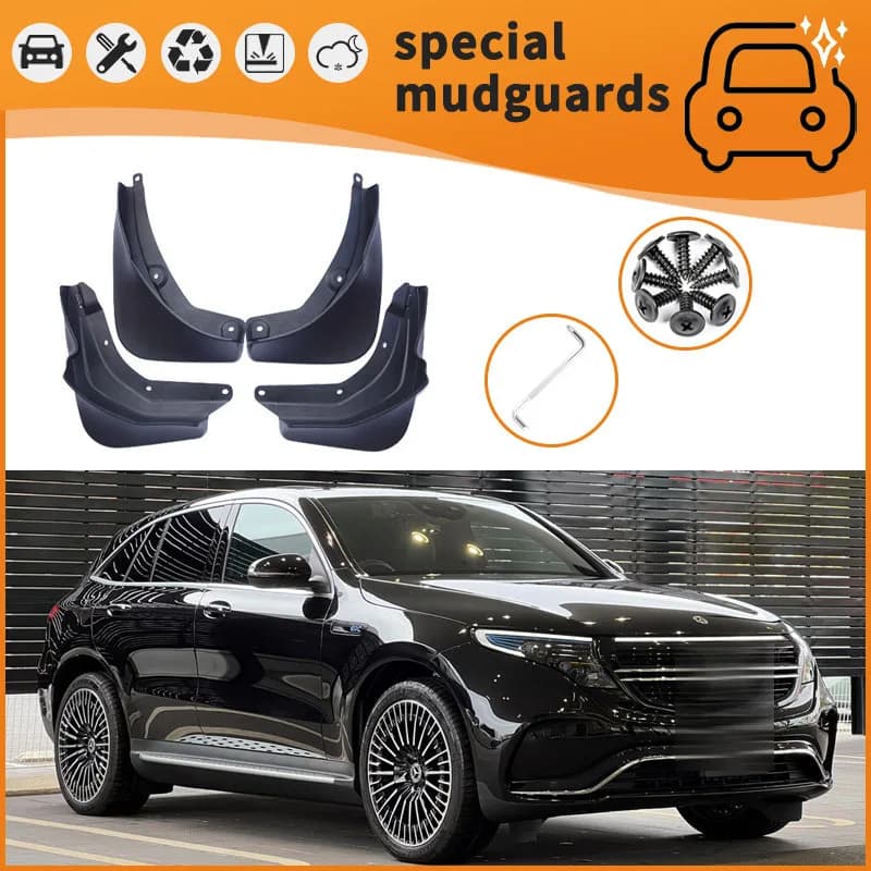 For 21-22 Mercedes EQC models Mudguards Fender Mudflaps Front Rear Flares Splash Guards Cover Car Accessorie