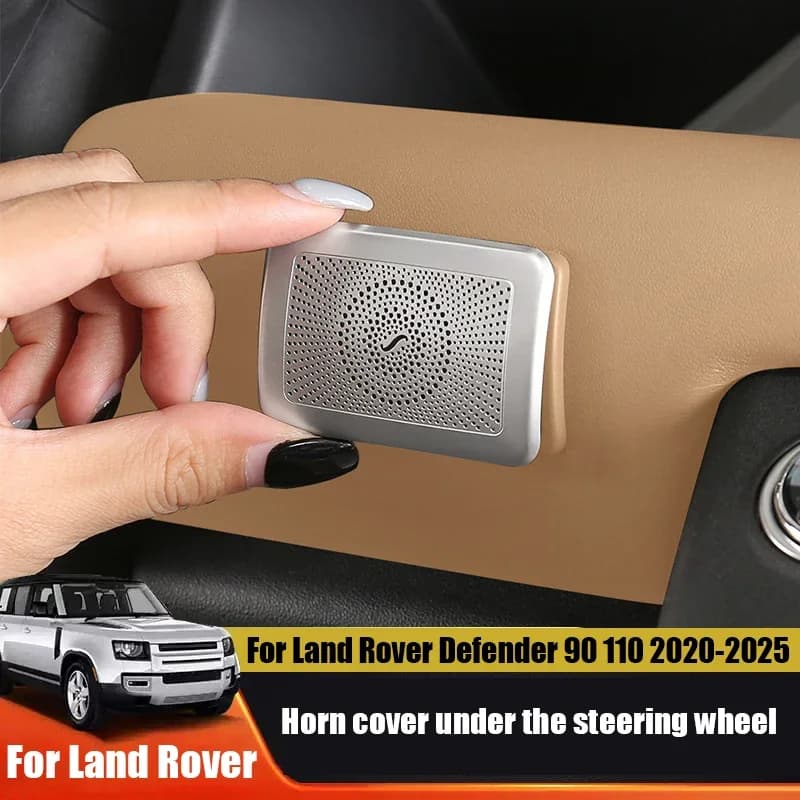 for Land Rover Defender 90 110 2020 2021 2022 2023 2024 2025Stainless steel material for the horn cover under the steering wheel