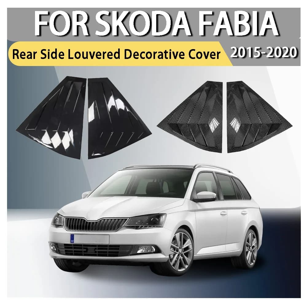 Cars Accessories Car Decoration Rear Side Louvered Decorative Cover For Skoda Fabia 2015 2016 2017 2018 2019 2020 Car Styling