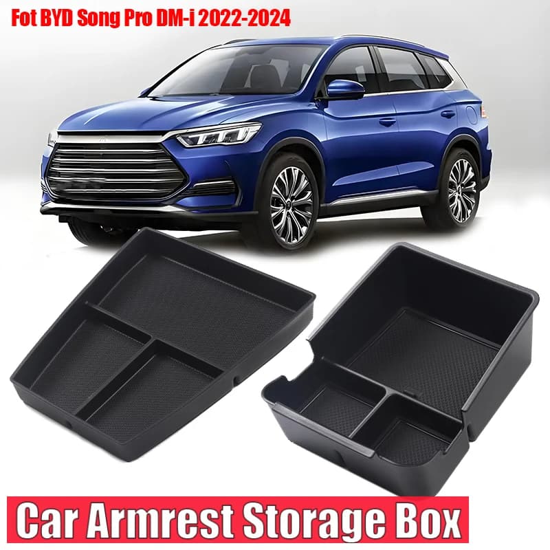 For BYD Song Pro DM-i 2022-2024 Car Center Console Armrest Storage Box Interior Central Organizer Tray Auto Interior Accessories