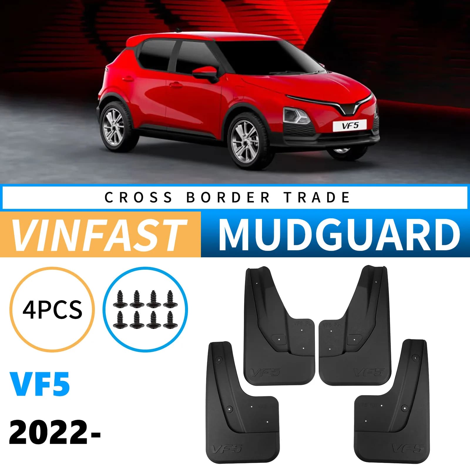 Mud Flaps Front Rear Wheel Protection Suitable for VinFast VF 5 2022-2025 Car Tire Mudguard Covers/Modification Products