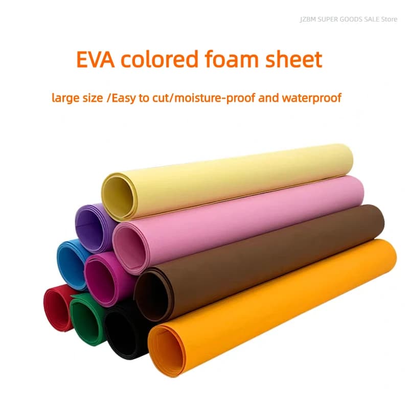 85x50cm Colorful Eva Foam Paper Handmade Diy Cut Sponge Paper Cosplay Foam Sheet for Crafts School Greeting Card Eva Rubber