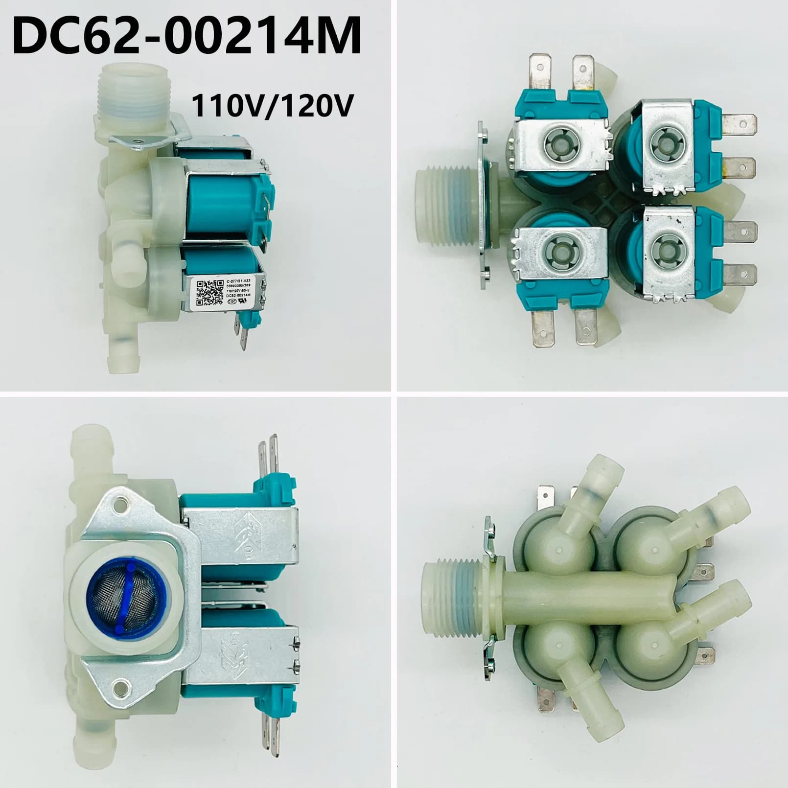 For DC62-30314K+DC62-00214M Kit Water Inlet Valve 110/120V