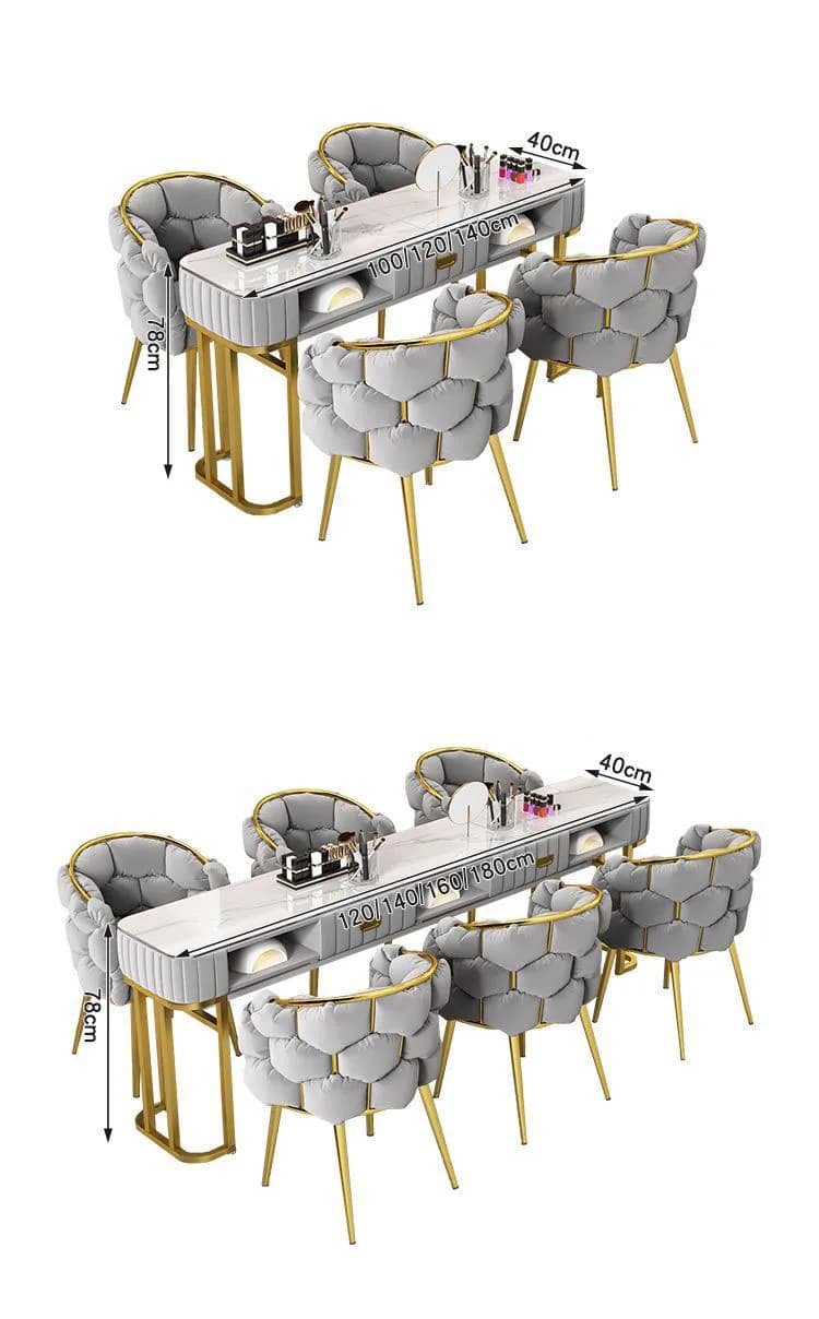 /Salon Furniture Nail Manicure Chair Dinning Chair/Modern Luxury White Gold Gray Series Beauty