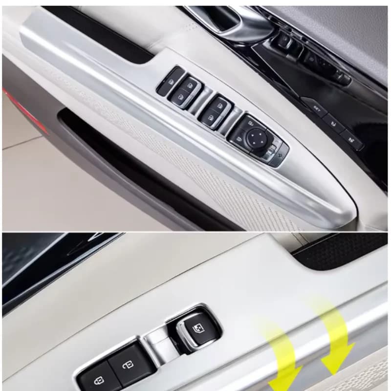 Window Button Switch Frame Cover Decoration Door Inner Armrest Trim Accessories Interior Parts For Kia Carnival KA4 2021-2024
