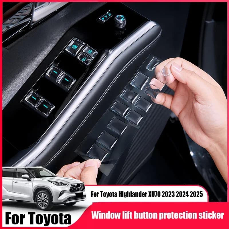for Toyota Highlander XU70 2022 2023 2024 2025 2026 Window lift button protection sticker interior modification parts