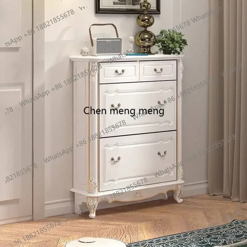 CC182  Natural White Nordic Shoe Cabinet Wooden Modern Space Saving Shoe Rack Entryway Luxury House Zapatera Organizador Furnitu