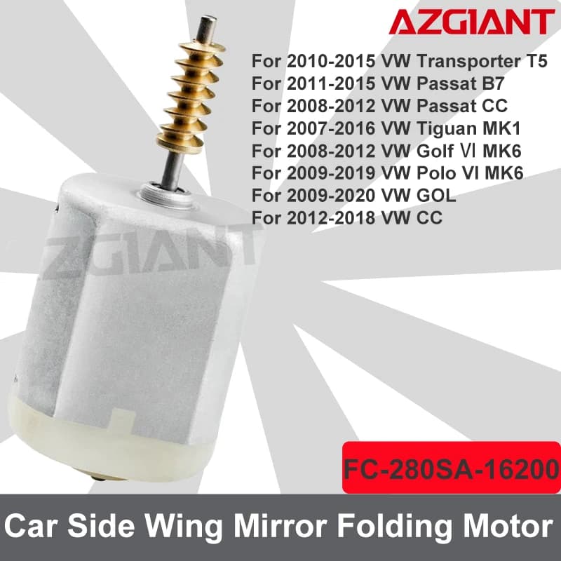 FC-280SA-16200 Car Power Folding Mirrors Motor For VW Transporter T5 Passat B7/CC Tiguan MK1 Golf/Polo MK6 GOL CC Auto Parts