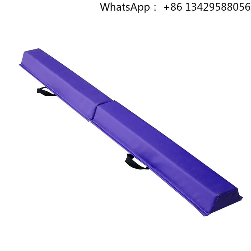 Two-fold Purple Soft Folding Balance Beam Gymnastics Training Equipment for Indoor Workouts and Fitness Best-Selling
